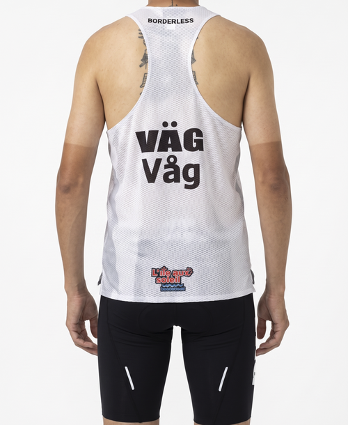 Borderless singlet - Fog white