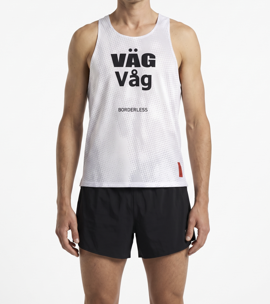 Borderless singlet - Fog white