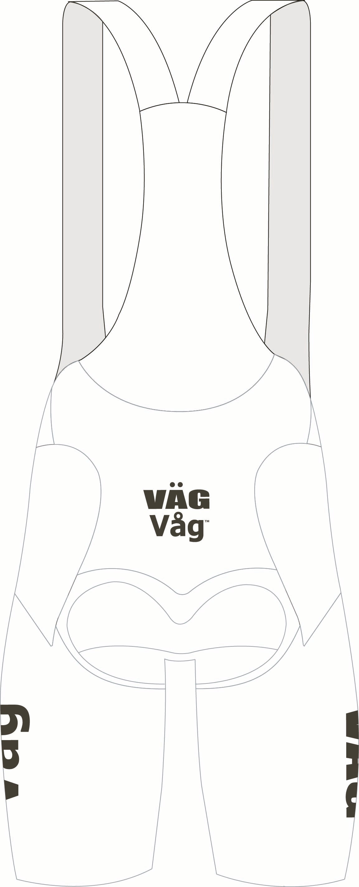 VÄGVÅG MONO bib shorts white - Men