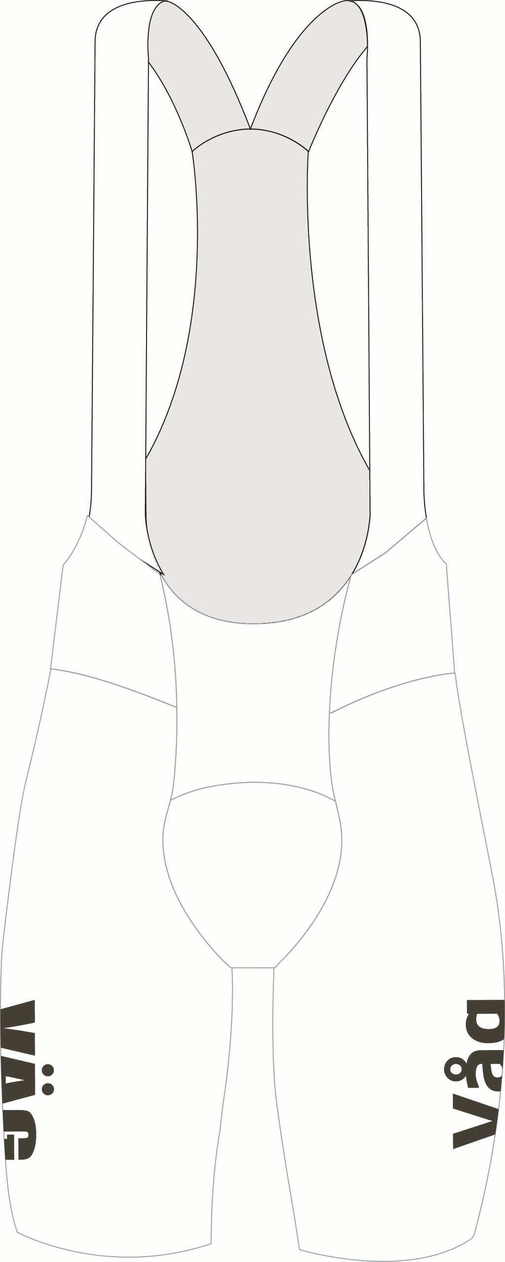 VÄGVÅG MONO bib shorts white - Men
