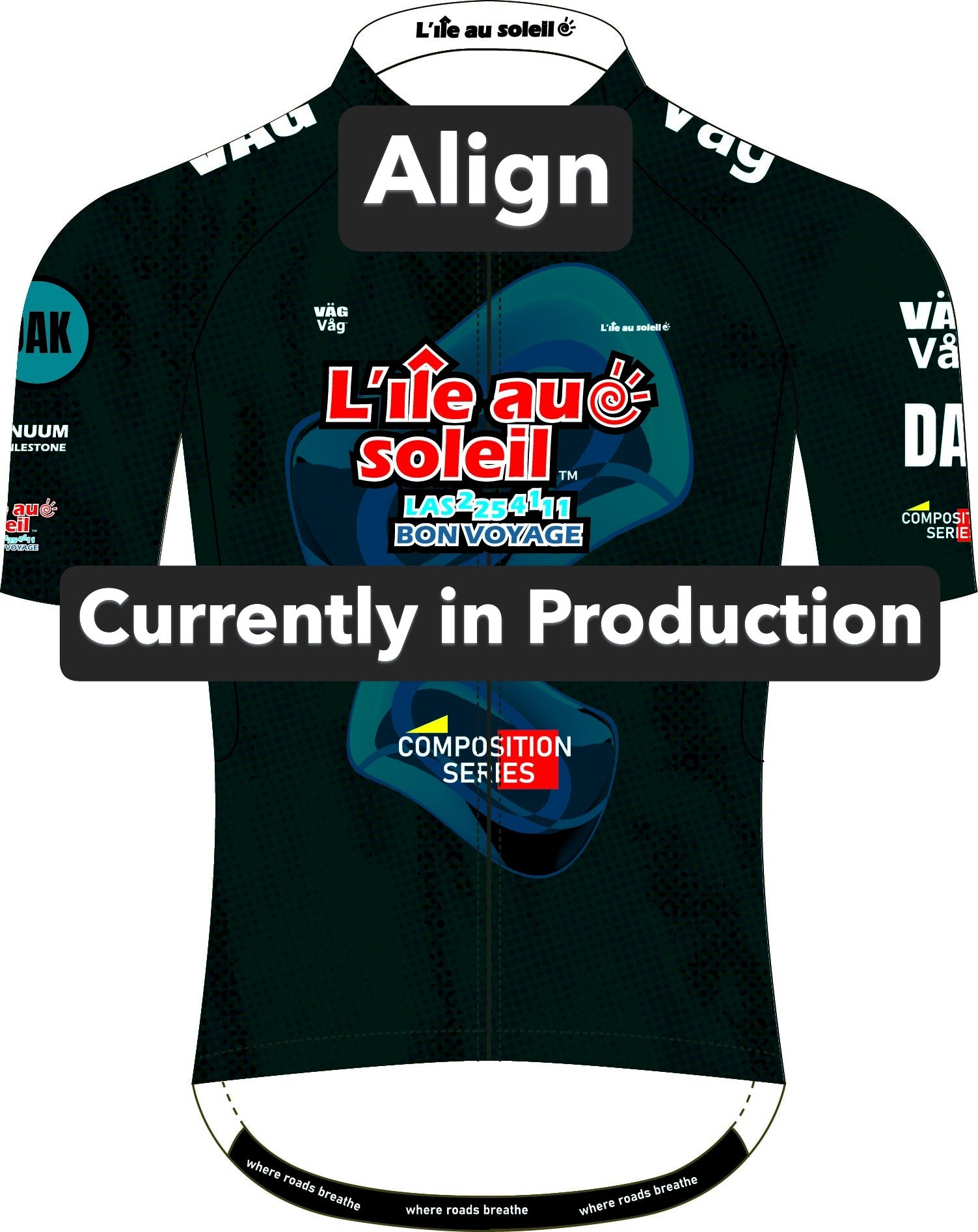 VÄGVÅG LAS composition Jersey Deep teal